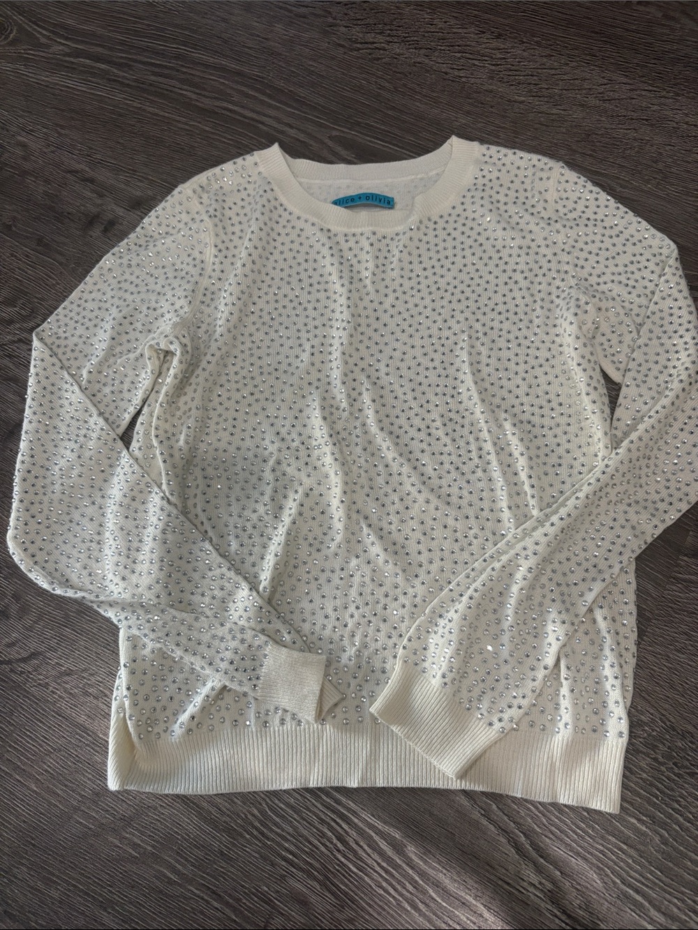 Alice + Olivia crystal embellished  Crewneck Sweater